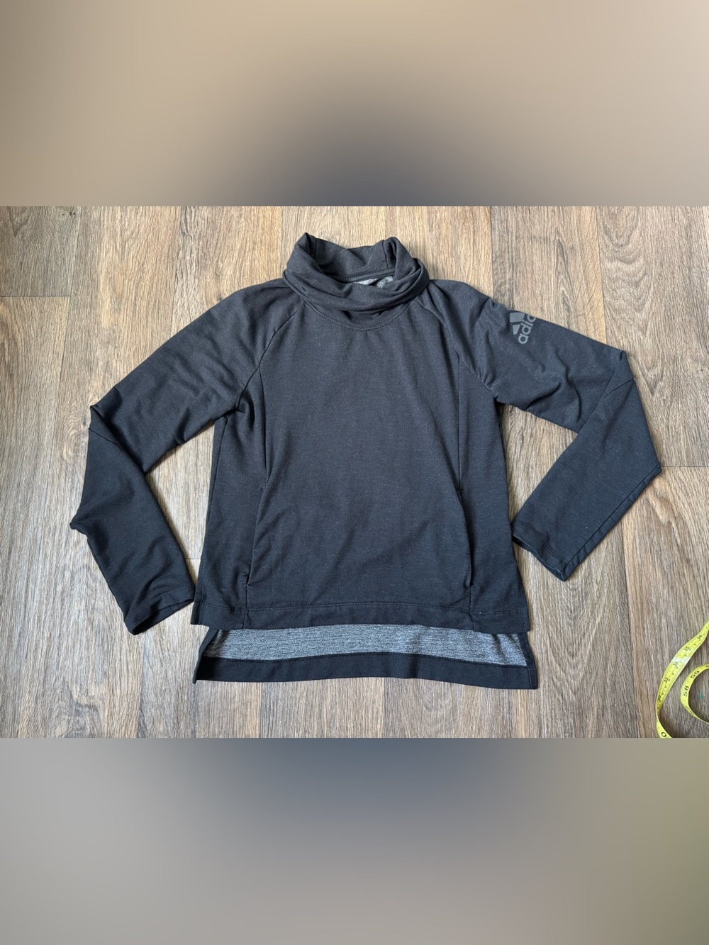 adidas Black Long Sleeve Turtleneck Pullover
